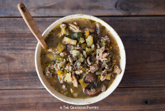 Clean Eating Slow Cooker Herbal Turkey Vegetable Soup Recipe