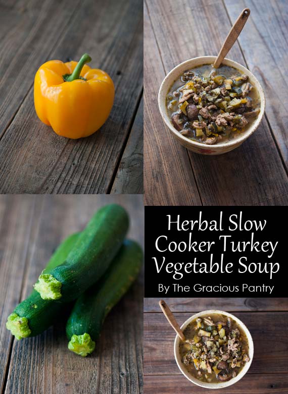 Clean Eating Slow Cooker Herbal Turkey & Vegetable Soup