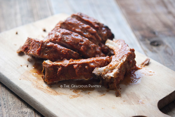 Clean Eating Slow Cooker Baby Back Ribs Recipe Served