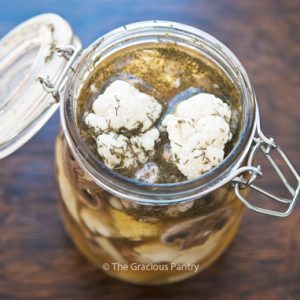 Clean Eating Pickled Refrigerator Cauliflower