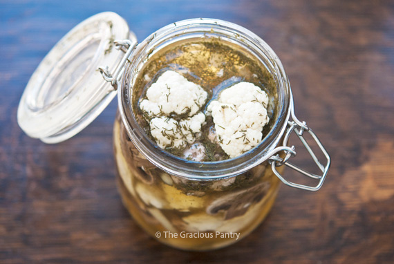 Clean Eating Pickled Refrigerator Cauliflower