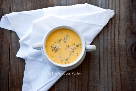 Clean Eating Broccoli Cheddar Soup Recipe