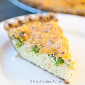 Clean Eating Cheddar Asparagus Quiche Recipe