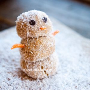 Clean Eating Energy Ball Snowmen