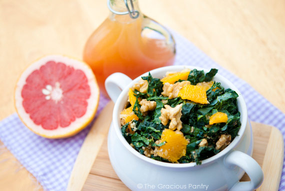 Clean Eating Spring Kale & Orange Salad Recipe