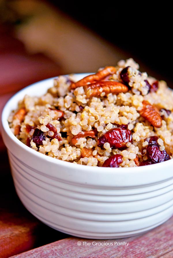 Clean Eating Cranberry Pecan Quinoa Recipe