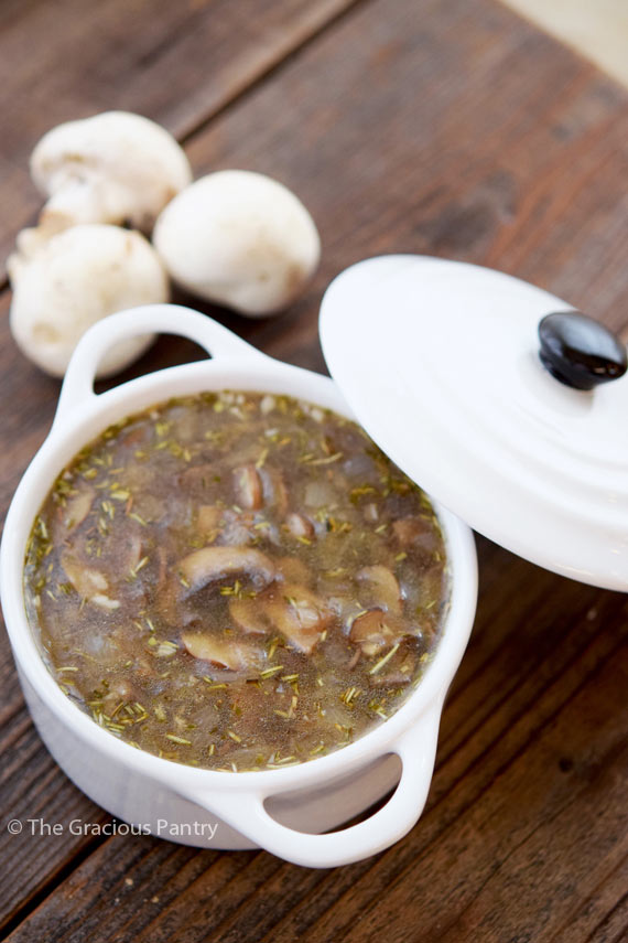 Clean Eating Bone Broth Mushroom Soup Recipe