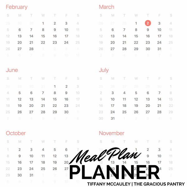 Meal Planner Worksheet