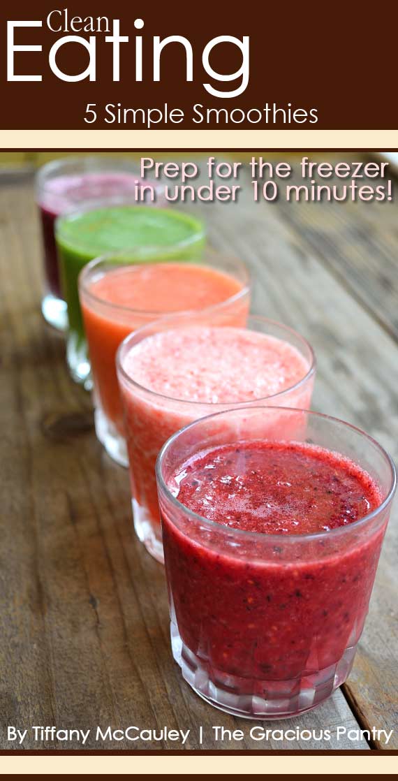 5 Clean Eating Smoothies To Prep With Frozen Ingredients In Less Than 10 Minutes Pin