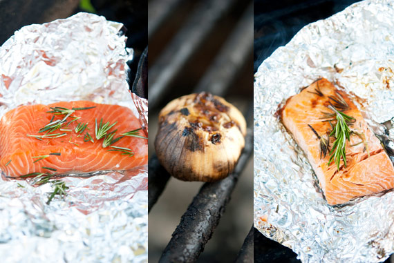 Clean Eating Hot Coal Roasted Garlic and Rosemary Salmon Recipe