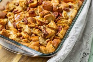 The finished Pumpkin Spice French Toast Casserole Recipe
