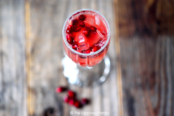 Clean Eating Cranberry Pomegranate Sparklers Recipe