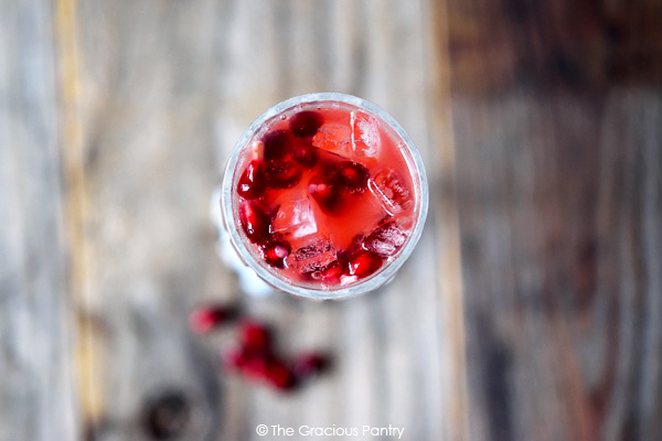 Clean Eating Cranberry Pomegranate Sparklers Recipe