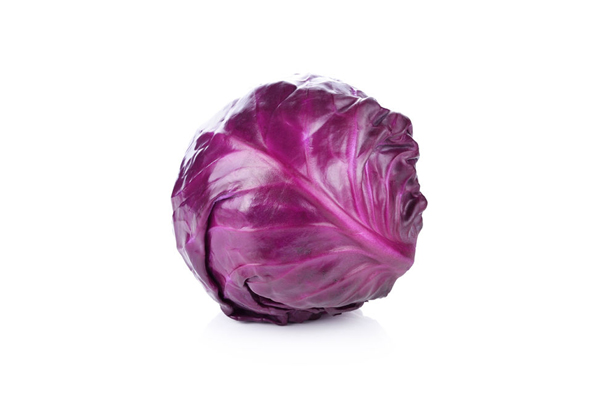 A head of red cabbage