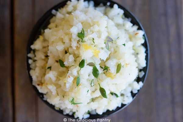 Clean Eating Lemon Thyme Cauliflower Rice Recipe Ready To Serve