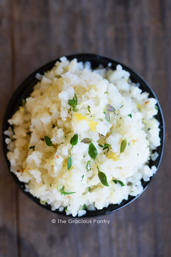 Clean Eating Lemon Thyme Cauliflower Rice Recipe Ready To Eat