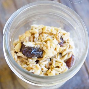 Clean Eating Oatmeal Cookie Overnight Oatmeal Recipe