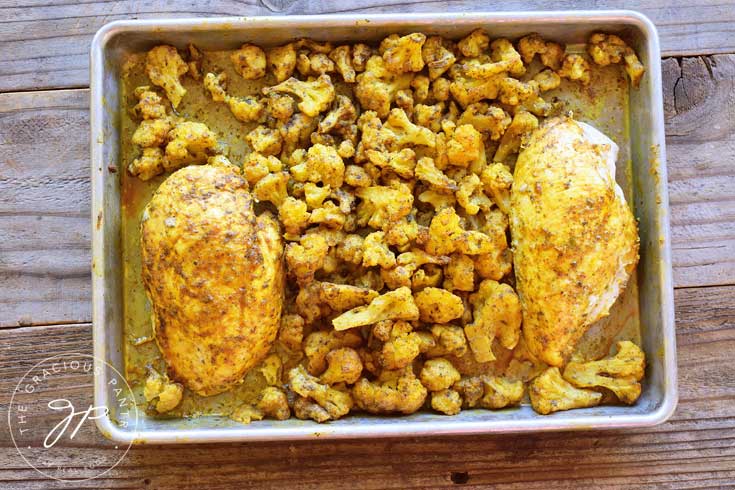 Clean Eating Sheet Pan Roasted Chicken And Cauliflower Recipe