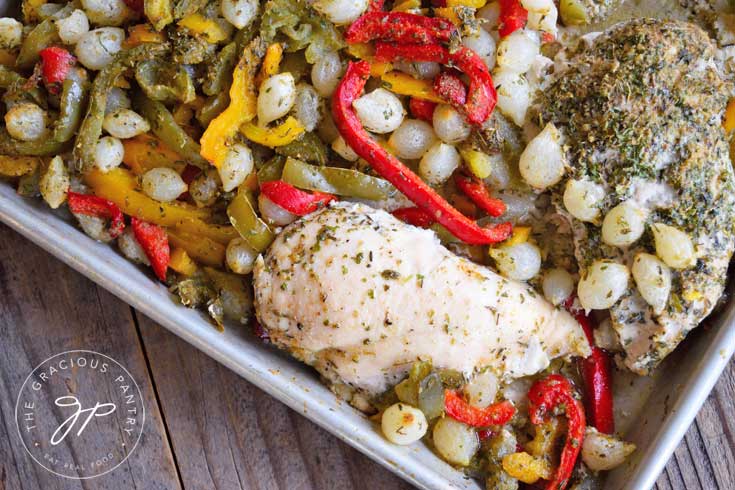 Clean Eating Chicken And Peppers Sheet Pan Dinner Recipe