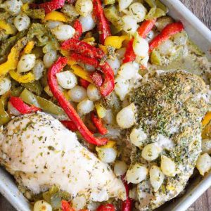 Clean Eating Chicken And Peppers Sheet Pan Dinner Recipe