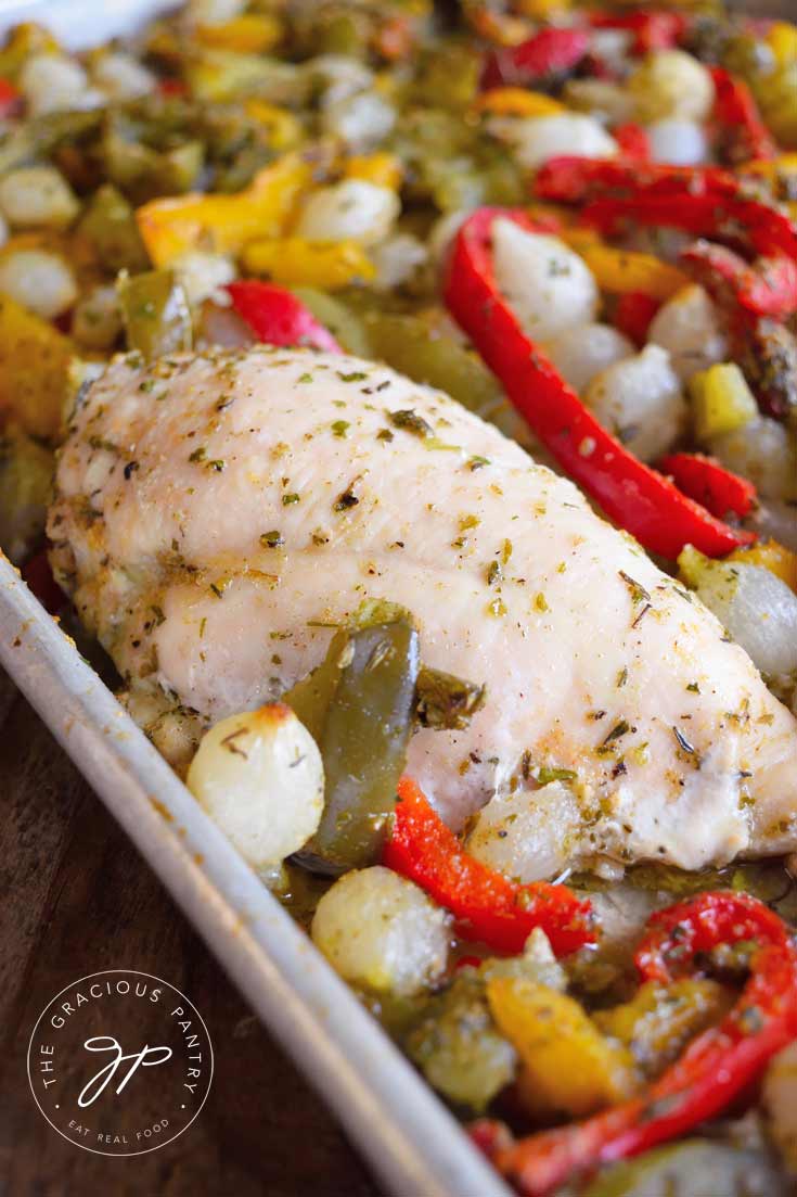 Clean Eating Chicken And Peppers Sheet Pan Dinner Recipe