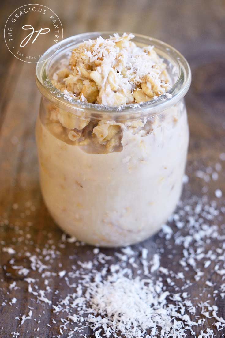 Clean Eating Coconut Bomb Overnight Oatmeal Recipe
