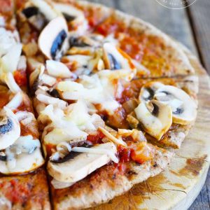 Clean Eating Mushroom Onion And Swiss Pita Pizza Recipe