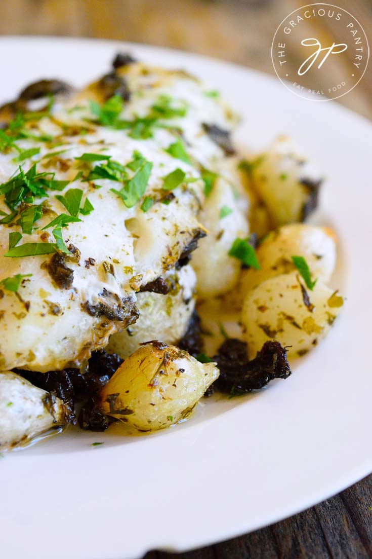 Clean Eating Sheet Pan Mushroom And Onion Cod Recipe