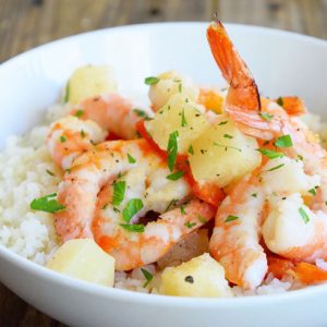 Clean Eating Sheet Pan Pineapple Shrimp Recipe