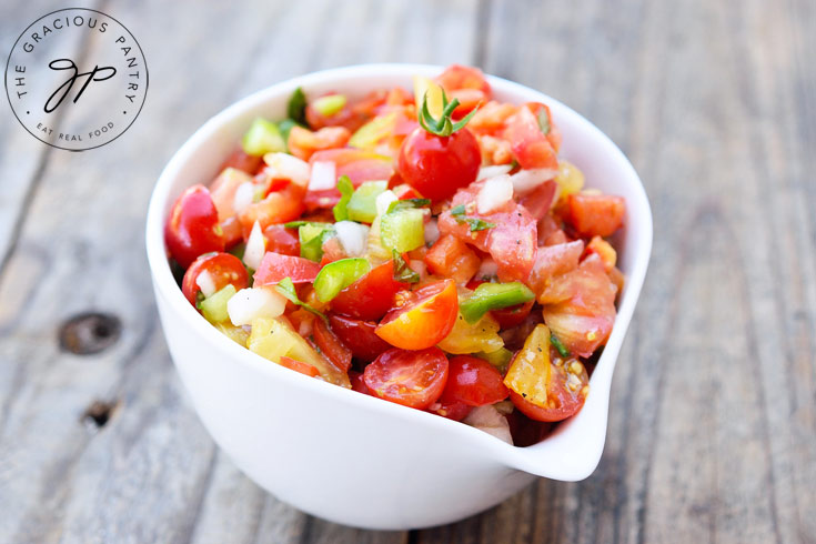 Clean Eating Marinated Tomato Salad Recipe