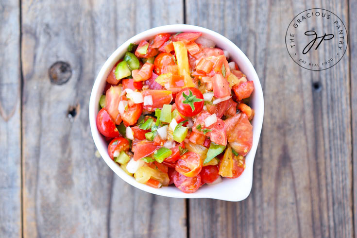 Clean Eating Marinated Tomato Salad Recipe