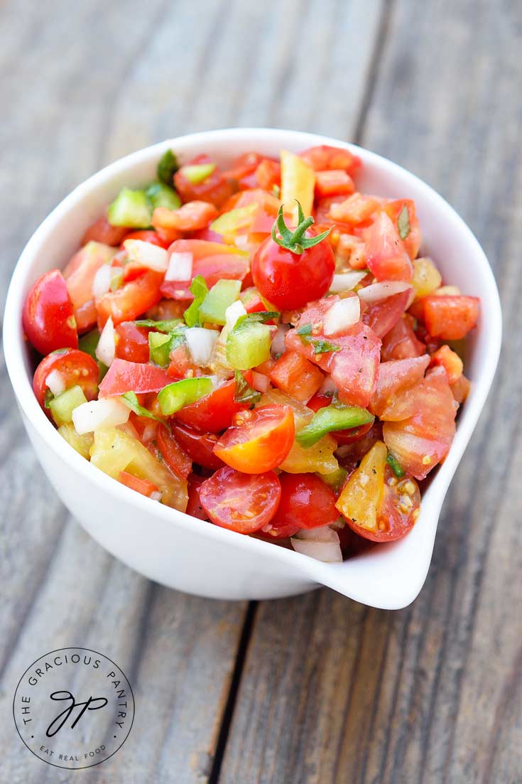 Clean Eating Marinated Tomato Salad Recipe