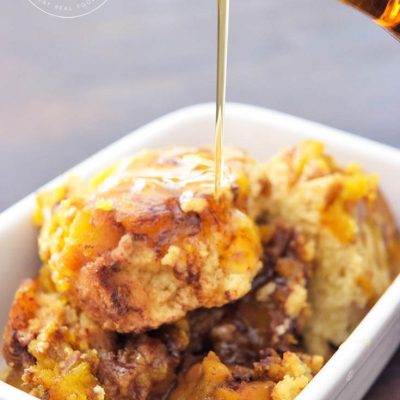 Clean Eating slow cooker Pumpkin Cobbler Recipe