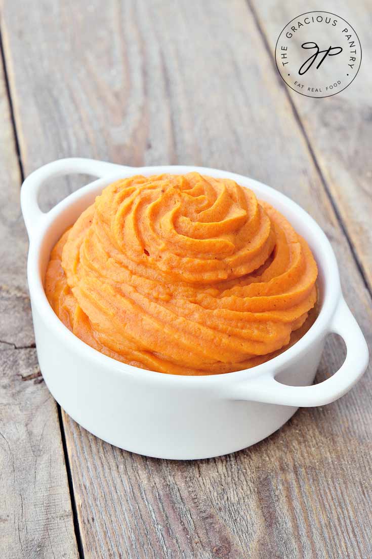 Clean Eating Duchess Style Sweet Potatoes Recipe In Serving Bowl