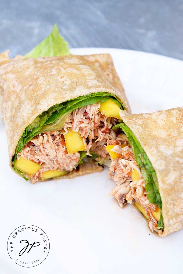 Clean Eating Mango Chicken Wraps Recipe