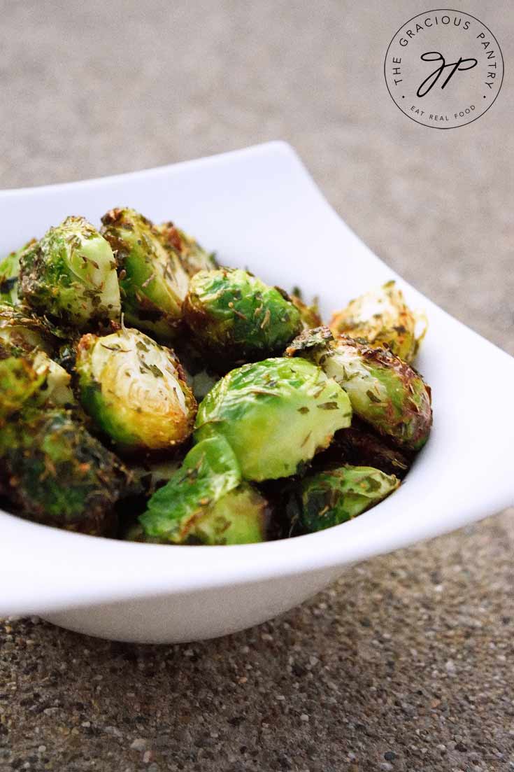 Air Fryer Roasted Brussels Sprouts Recipe