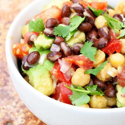 Clean Eating Chickpea Black Bean Salad Recipe
