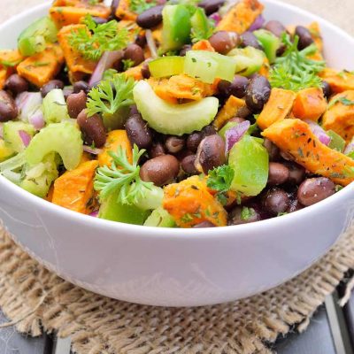 Clean Eating Black Bean Roasted Sweet Potato Salad Recipe