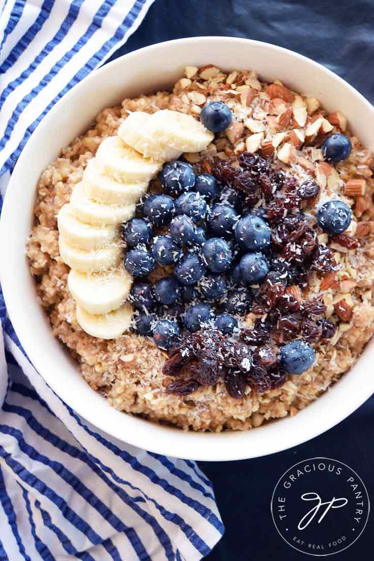 Clean Eating Instant Pot Steel Cut Oatmeal Recipe