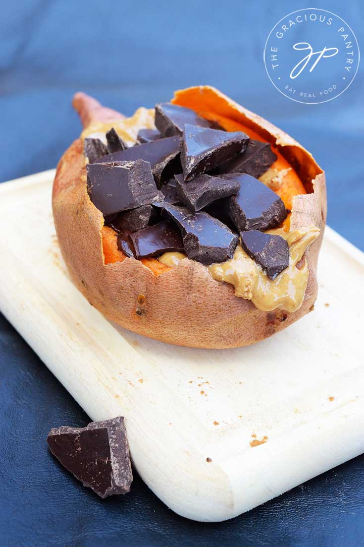 Clean Eating Dessert Stuffed Sweet Potato Recipe