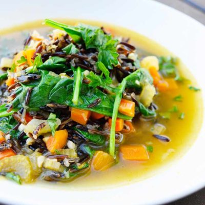 Clean Eating Wild Rice Vegetable Soup Recipe