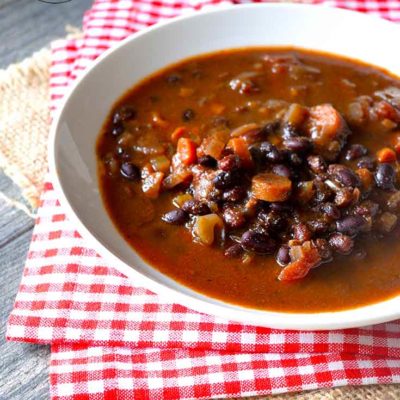 Clean Eating Instant Pot Black Bean Vegetable Soup Recipe