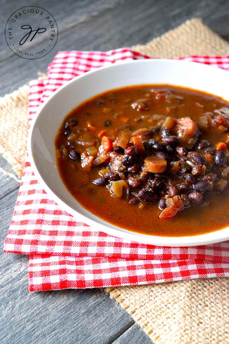 Instant Pot Black Bean Vegetable Soup Recipe