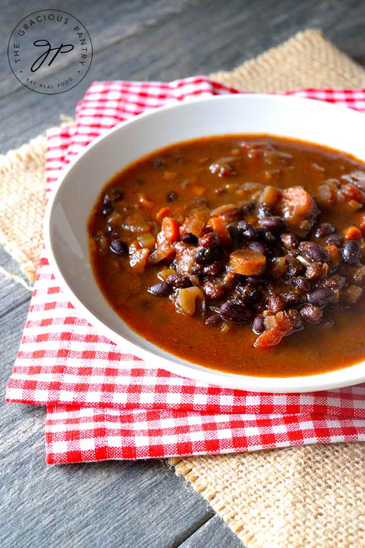 Clean Eating Instant Pot Black Bean Vegetable Soup Recipe