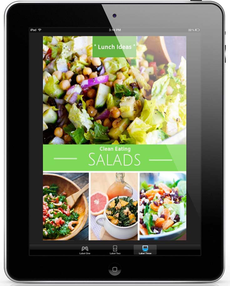 An image of the cover of this Clean Eating Salads eCookbook