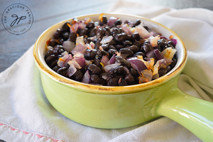 Clean Eating Buttered Black Beans Recipe