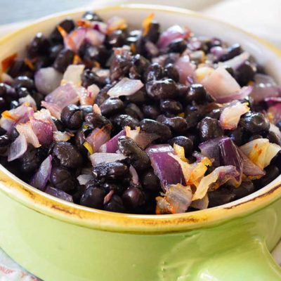 Clean Eating Buttered Black Beans Recipe