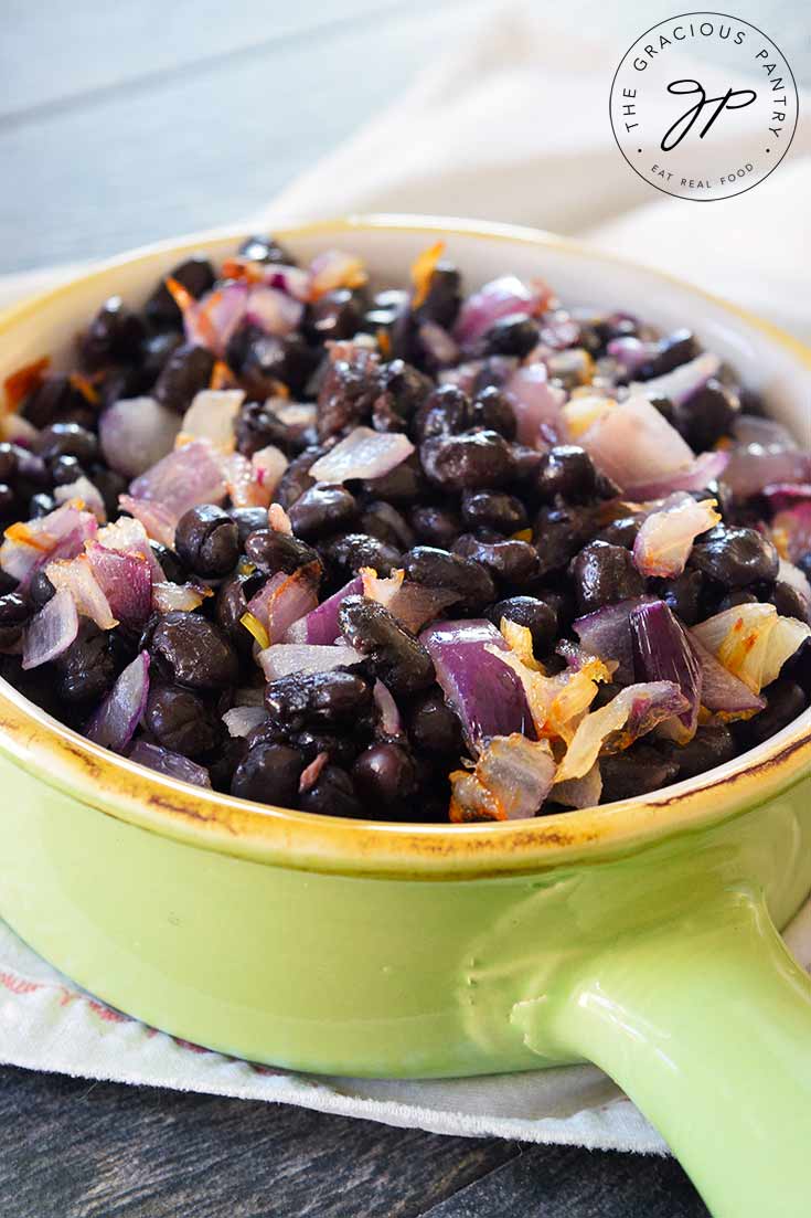 Clean Eating Buttered Black Beans Recipe