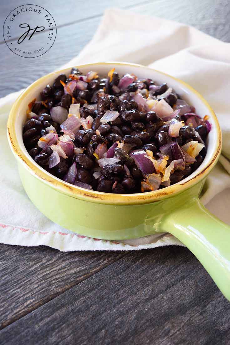 Clean Eating Buttered Black Beans Recipe