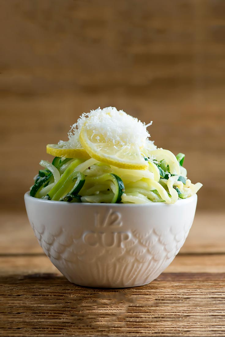 Lemon Parmesan Zucchini Noodles Recipe